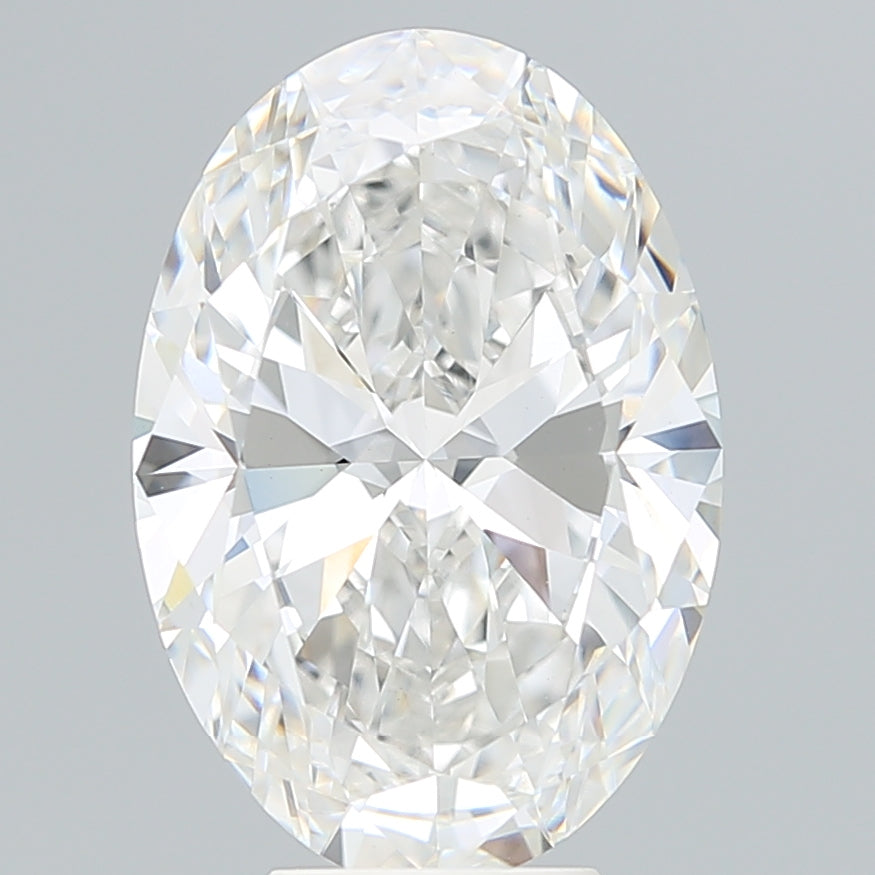 6.45 Carat Oval Shaped, Ideal Cut, F Color, VVS2 Clarity, IGI Certified Lab Grown Diamond