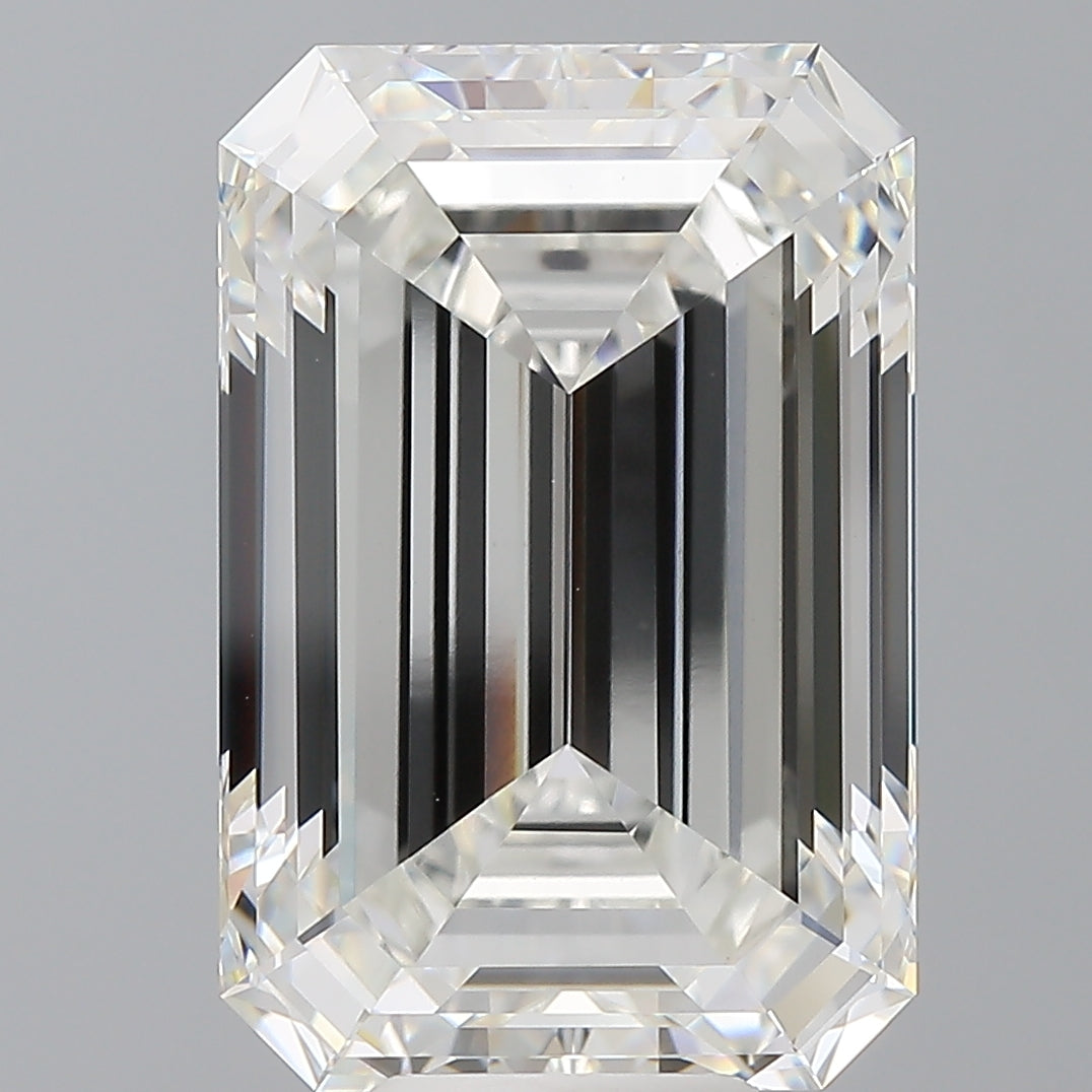 10.60 Carat Emerald Shaped, Ideal Cut, F Color, VVS2 Clarity, IGI Certified Lab Grown Diamond