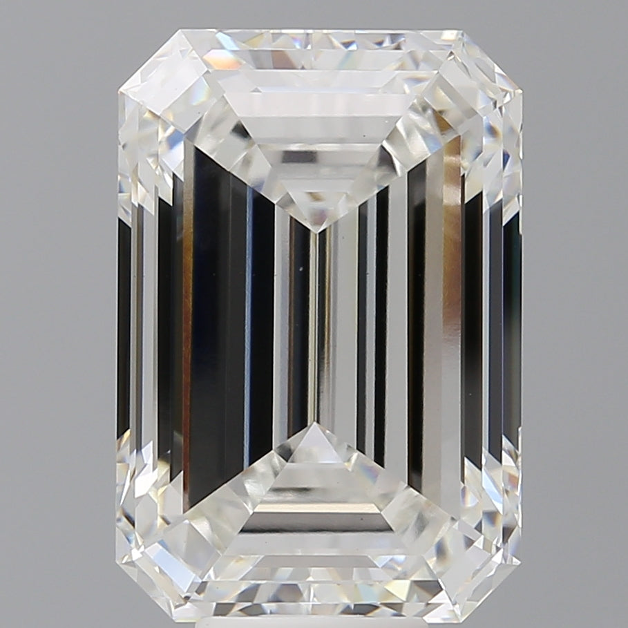 10.59 Carat Emerald Shaped, Ideal Cut, F Color, VVS2 Clarity, IGI Certified Lab Grown Diamond