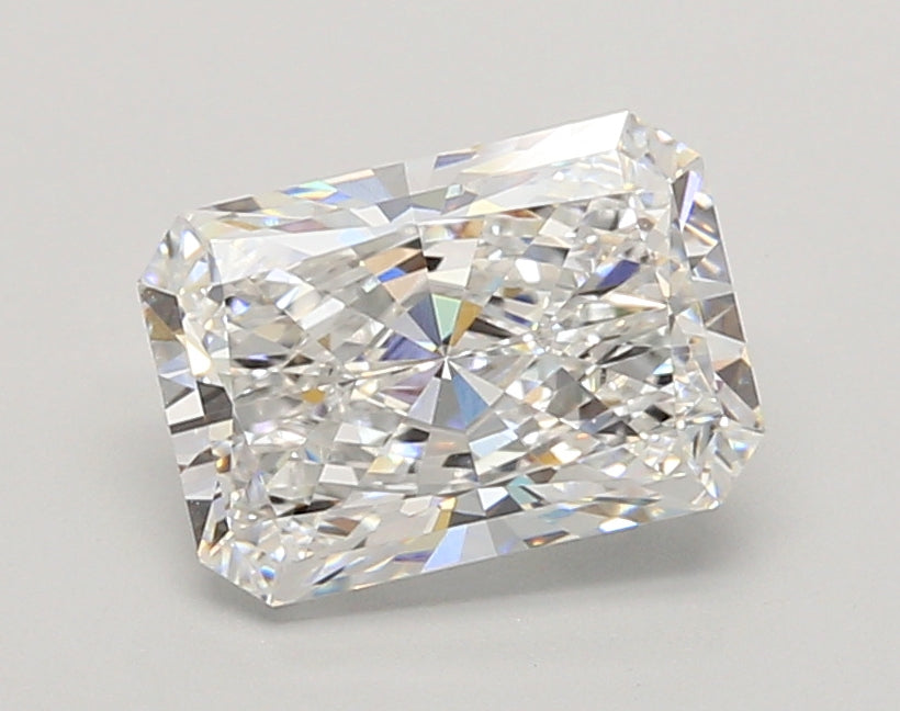 2.00 Carat Radiant Shaped, Ideal Cut, D Color, VVS1 Clarity, IGI Certified Lab Grown Diamond