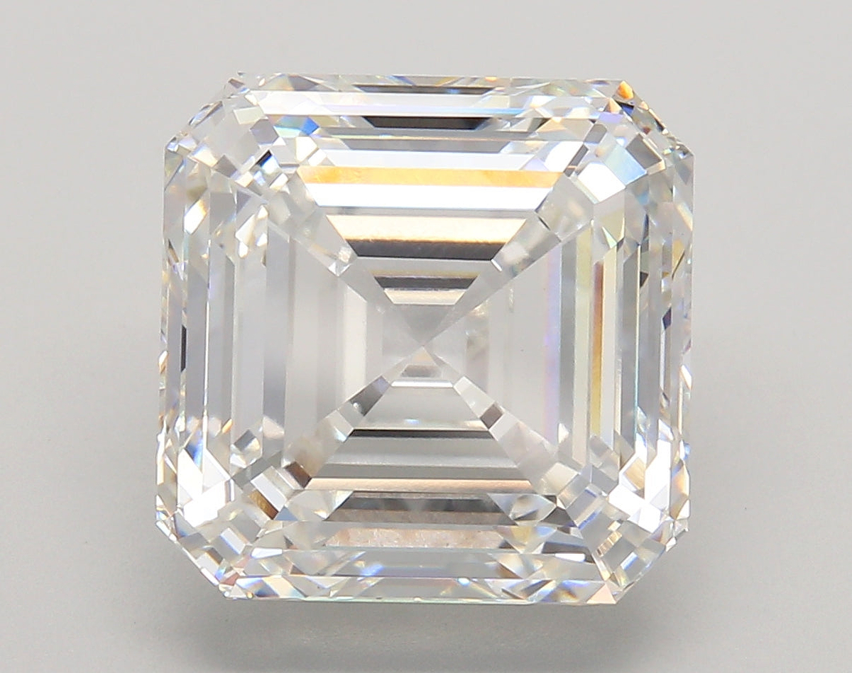 9.54 Carat Asscher Shaped, Ideal Cut, F Color, VVS2 Clarity, IGI Certified Lab Grown Diamond