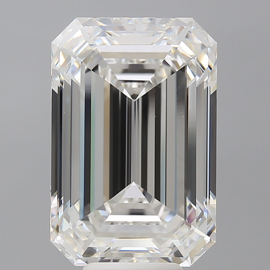 9.09 Carat Emerald Shaped, Ideal Cut, F Color, VS1 Clarity, IGI Certified Lab Grown Diamond