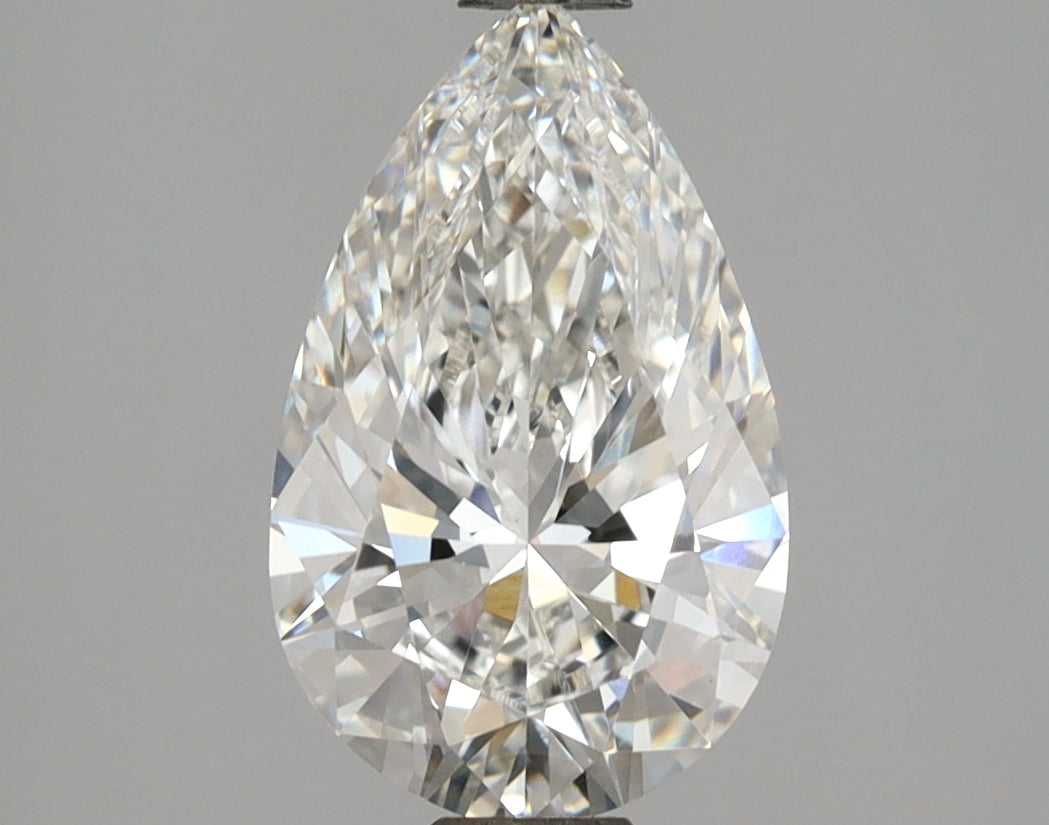 2.04 Carat Pear Shaped, Ideal Cut, F Color, VVS2 Clarity, IGI Certified Lab Grown Diamond
