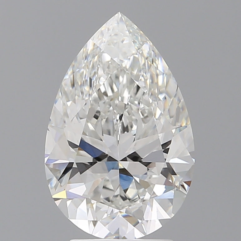 3.51 Carat Pear Shaped, Ideal Cut, F Color, VVS2 Clarity, IGI Certified Lab Grown Diamond
