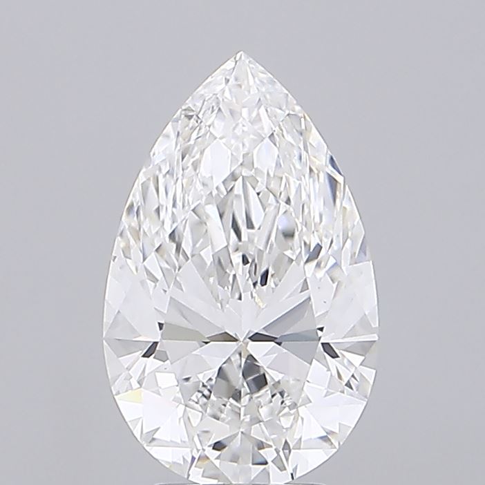 4.07 Carat Pear Shaped, Ideal Cut, E Color, VVS2 Clarity, IGI Certified Lab Grown Diamond