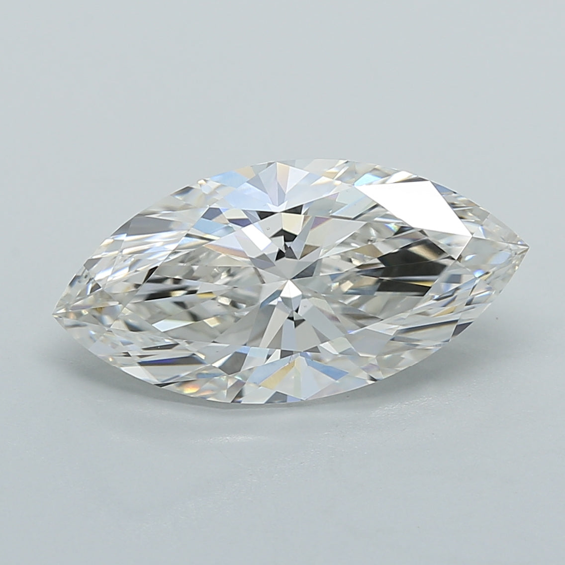 3.04 Carat Marquise Shaped, Ideal Cut, G Color, VVS2 Clarity, IGI Certified Lab Grown Diamond