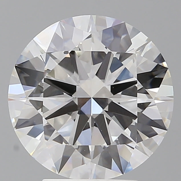 3.95 Carat Round Shaped, Excellent Cut, F Color, VVS2 Clarity, IGI Certified Lab Grown Diamond