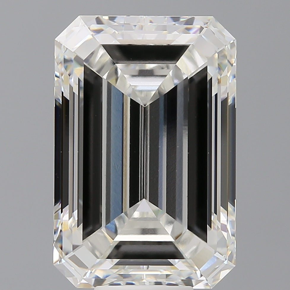 12.57 Carat Emerald Shaped, Ideal Cut, F Color, VVS2 Clarity, IGI Certified Lab Grown Diamond