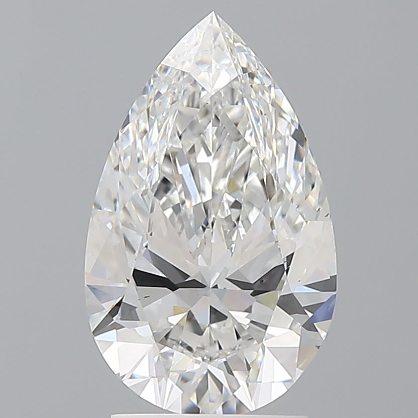 2.52 Carat Pear Shaped, Ideal Cut, E Color, VS1 Clarity, IGI Certified Lab Grown Diamond