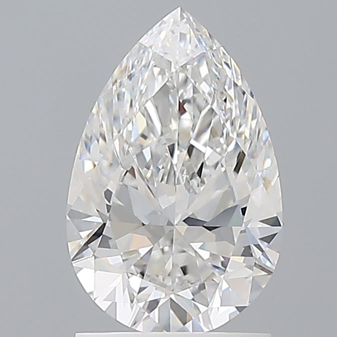 1.57 Carat Pear Shaped, Ideal Cut, E Color, VVS2 Clarity, IGI Certified Lab Grown Diamond