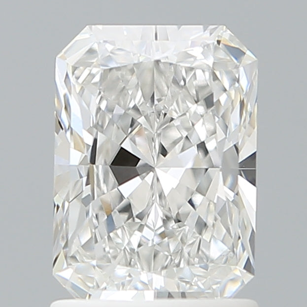 1.52 Carat Radiant Shaped, Ideal Cut, E Color, VVS2 Clarity, IGI Certified Lab Grown Diamond