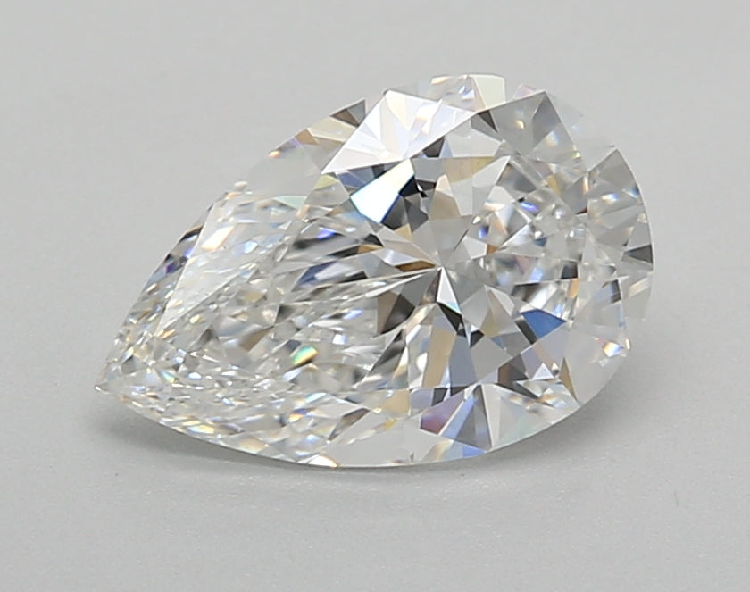 1.50 Carat Pear Shaped, Very Good Cut, F Color, VVS2 Clarity, IGI Certified Lab Grown Diamond