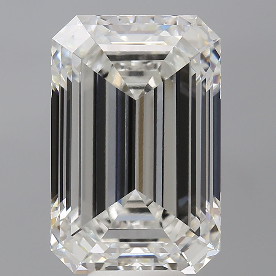 10.09 Carat Emerald Shaped, Excellent Cut, F Color, VVS2 Clarity, IGI Certified Lab Grown Diamond
