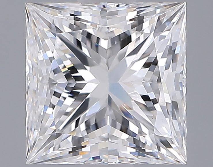 1.91 Carat Princess Shaped, Ideal Cut, D Color, VS1 Clarity, IGI Certified Lab Grown Diamond