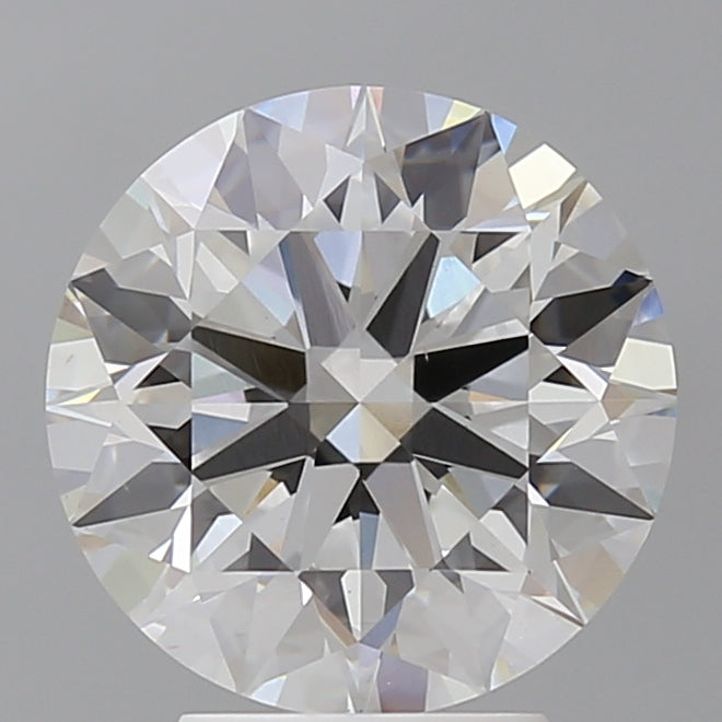 4.08 Carat Round Shaped, Ideal Cut, F Color, VVS2 Clarity, IGI Certified Lab Grown Diamond
