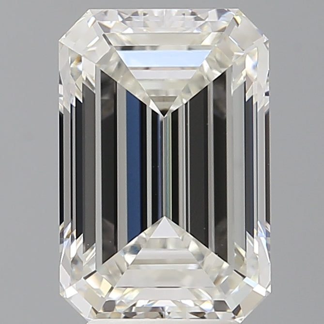 4.52 Carat Emerald Shaped, Ideal Cut, F Color, VVS2 Clarity, IGI Certified Lab Grown Diamond