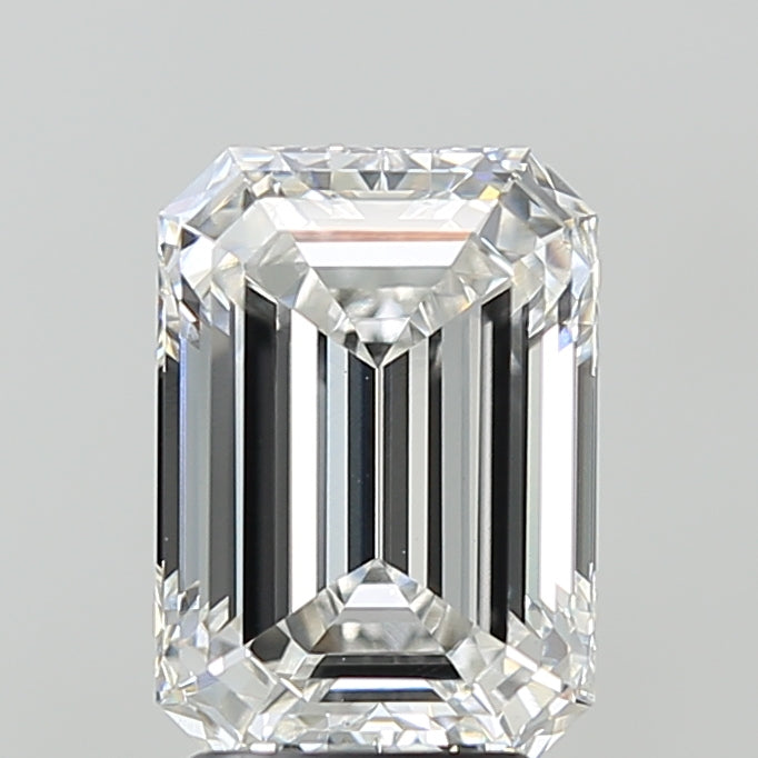 3.07 Carat Emerald Shaped, Ideal Cut, F Color, VVS2 Clarity, IGI Certified Lab Grown Diamond