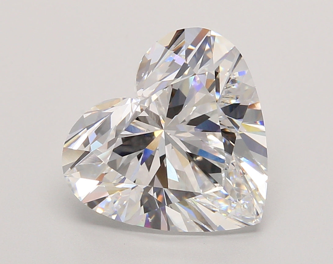 5.05 Carat Heart Shaped, Ideal Cut, E Color, VVS2 Clarity, IGI Certified Lab Grown Diamond