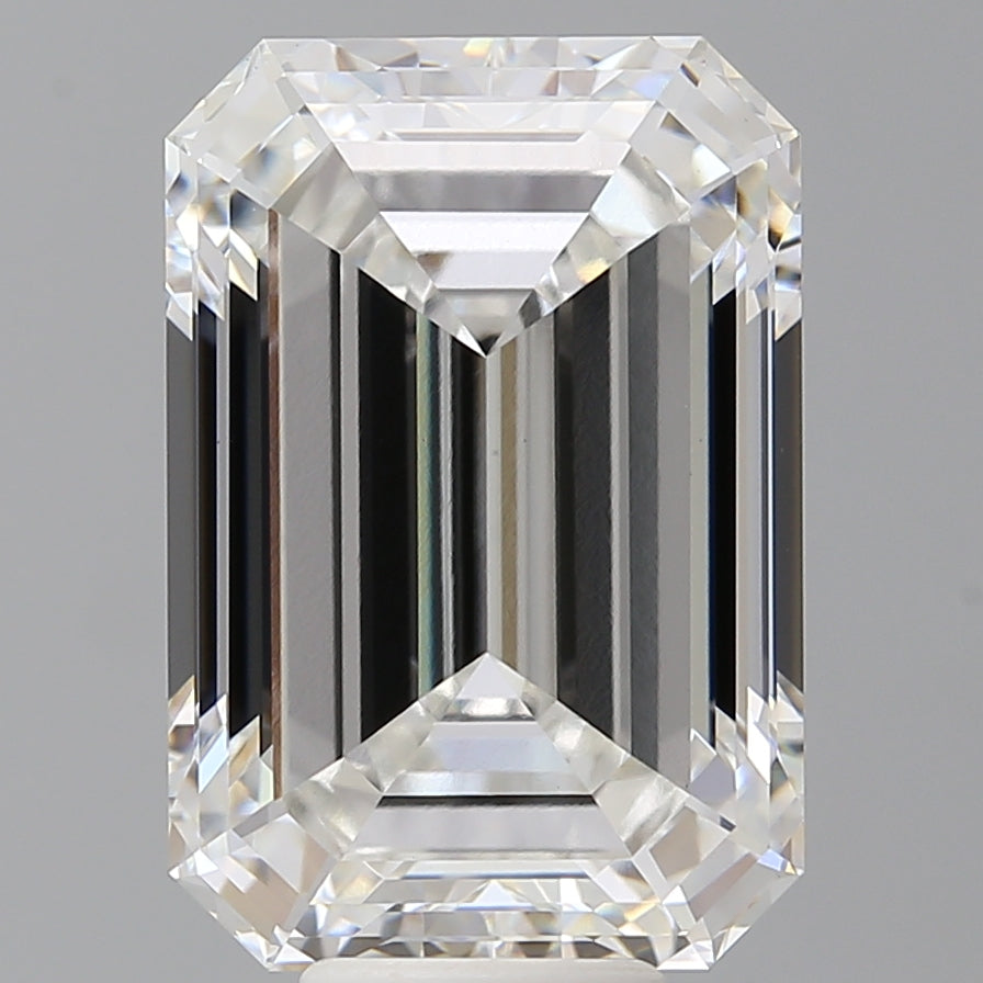 10.10 Carat Emerald Shaped, Ideal Cut, F Color, VVS2 Clarity, IGI Certified Lab Grown Diamond
