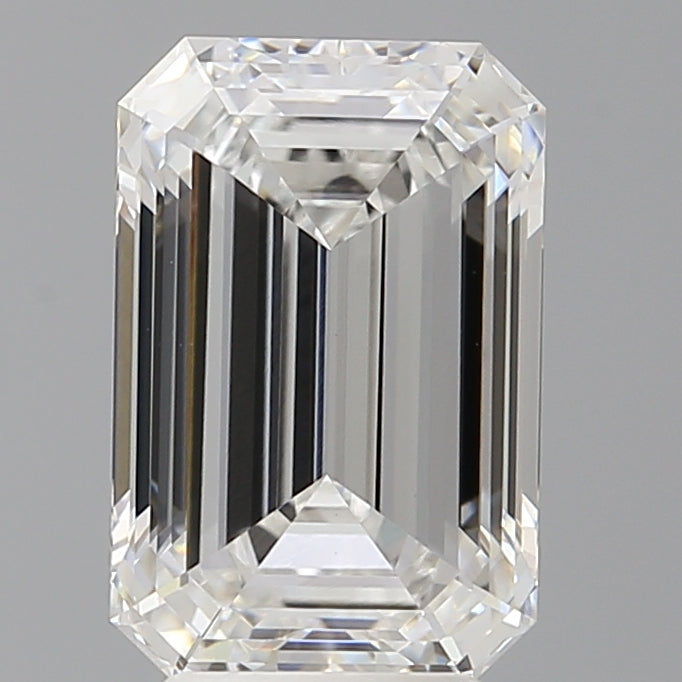 4.05 Carat Emerald Shaped, Ideal Cut, E Color, VVS2 Clarity, IGI Certified Lab Grown Diamond
