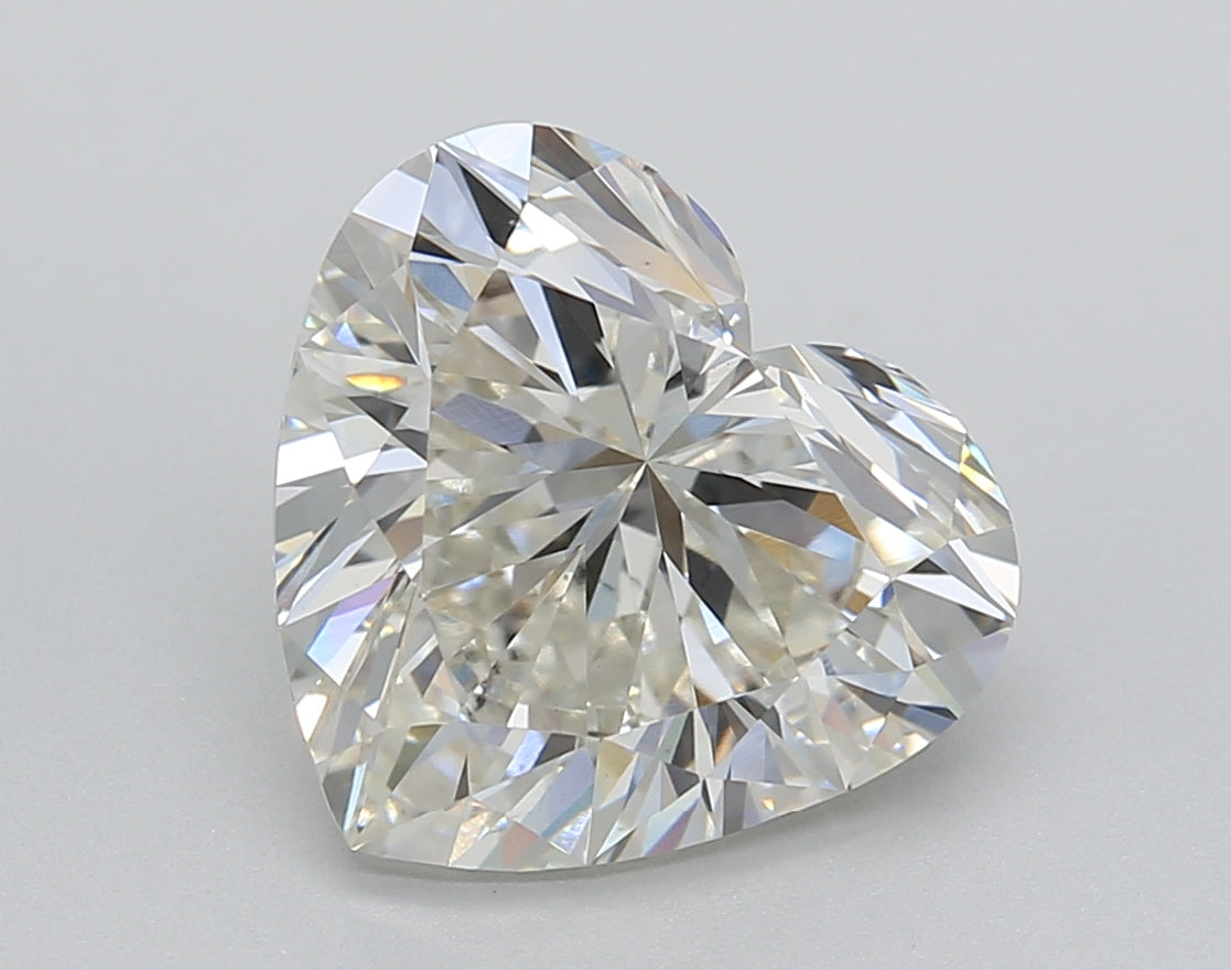 4.02 Carat Heart Shaped, Excellent Cut, H Color, VS1 Clarity, IGI Certified Lab Grown Diamond