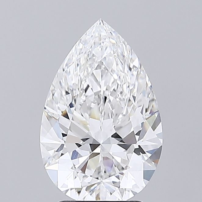 3.01 Carat Pear Shaped, Ideal Cut, E Color, VVS2 Clarity, IGI Certified Lab Grown Diamond