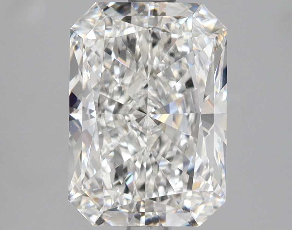 3.01 Carat Radiant Shaped, Ideal Cut, F Color, VVS2 Clarity, IGI Certified Lab Grown Diamond