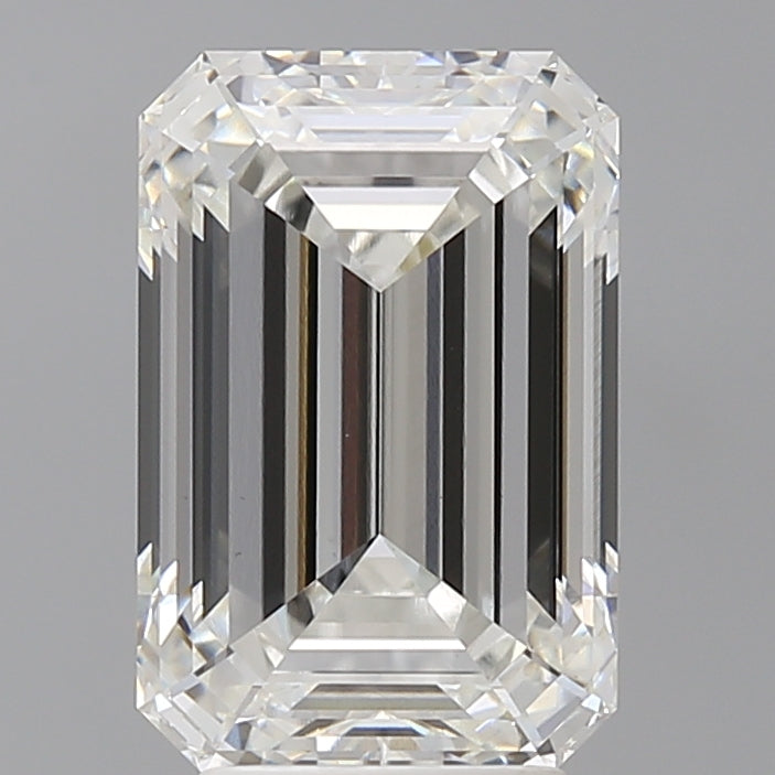 4.60 Carat Emerald Shaped, Ideal Cut, F Color, VVS2 Clarity, IGI Certified Lab Grown Diamond