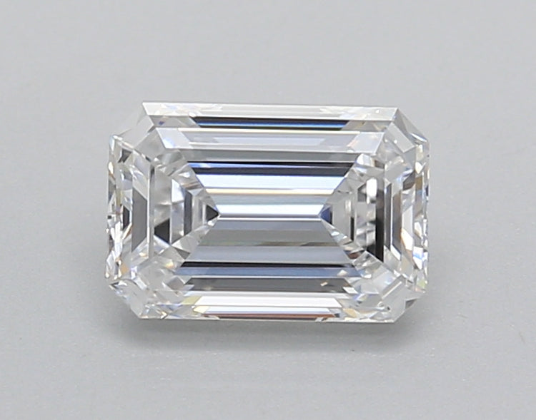 1.00 Carat Emerald Shaped, Excellent Cut, D Color, VVS2 Clarity, IGI Certified Lab Grown Diamond