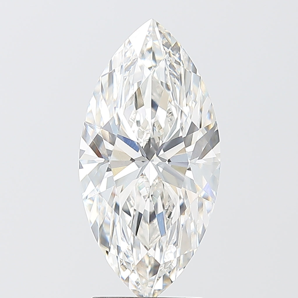 3.09 Carat Marquise Shaped, Ideal Cut, F Color, VS1 Clarity, IGI Certified Lab Grown Diamond