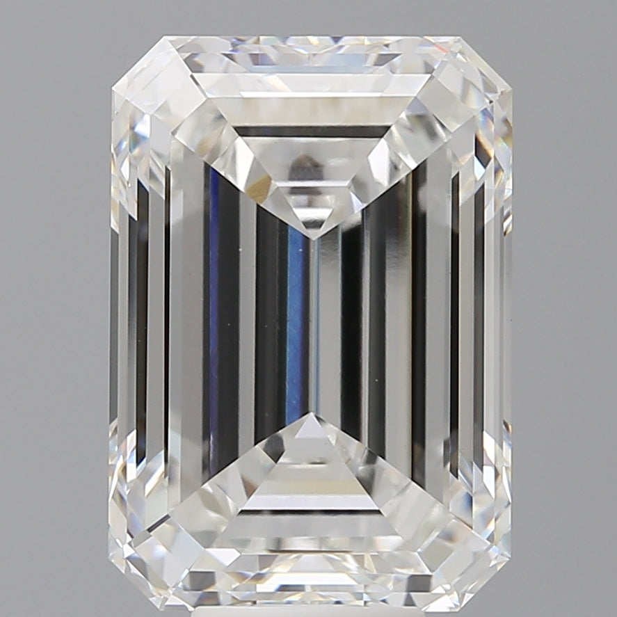 10.05 Carat Emerald Shaped, Ideal Cut, F Color, VS1 Clarity, IGI Certified Lab Grown Diamond