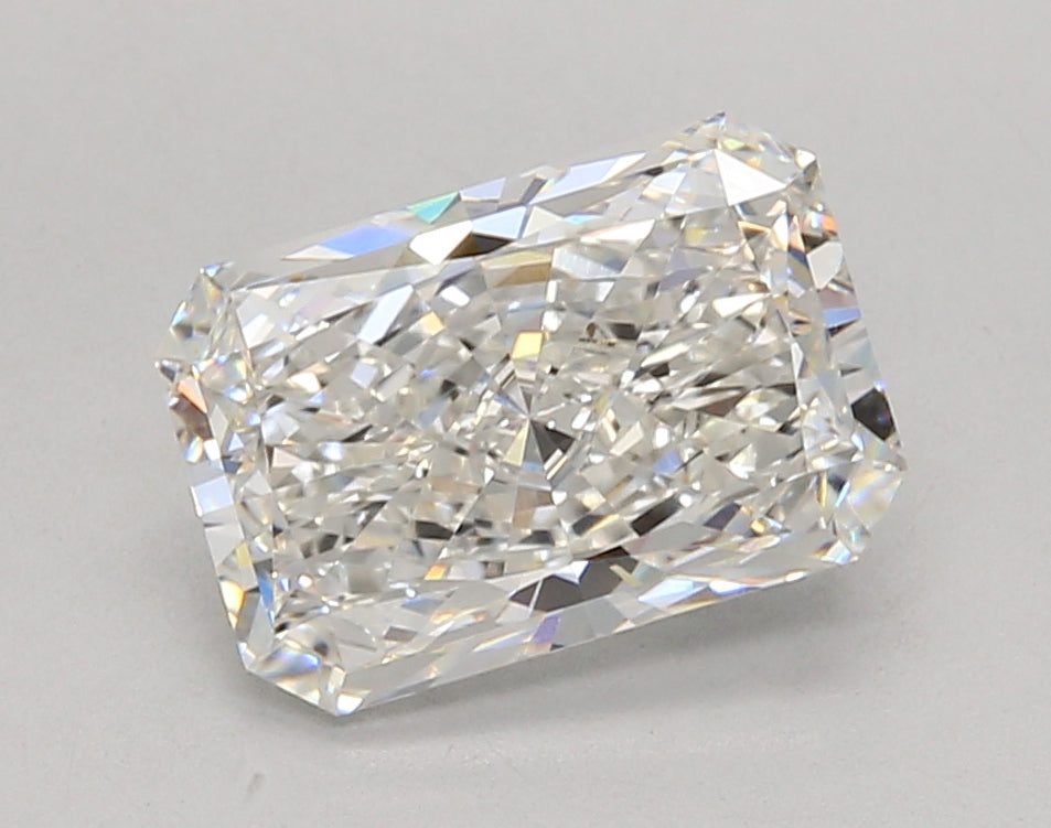 3.05 Carat Radiant Shaped, Ideal Cut, F Color, VVS2 Clarity, IGI Certified Lab Grown Diamond