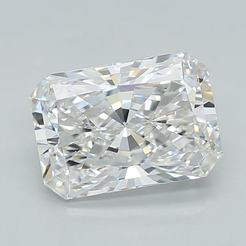 2.04 Carat Radiant Shaped, Ideal Cut, E Color, VVS2 Clarity, IGI Certified Lab Grown Diamond