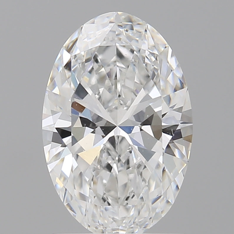 1.55 Carat Oval Shaped, Ideal Cut, D Color, VVS2 Clarity, IGI Certified Lab Grown Diamond