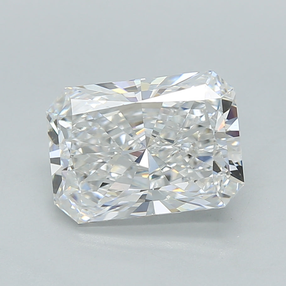2.52 Carat Radiant Shaped, Ideal Cut, E Color, VVS2 Clarity, IGI Certified Lab Grown Diamond