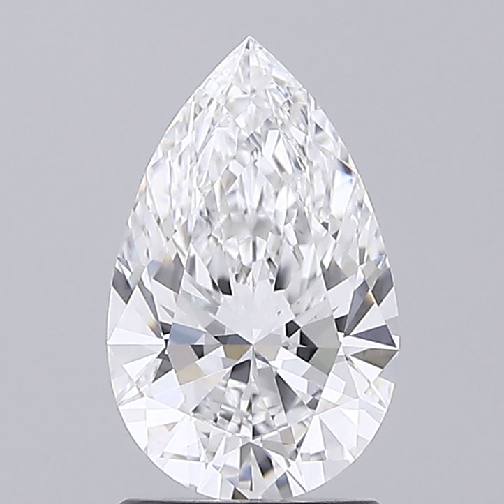 1.59 Carat Pear Shaped, Ideal Cut, E Color, VVS2 Clarity, IGI Certified Lab Grown Diamond
