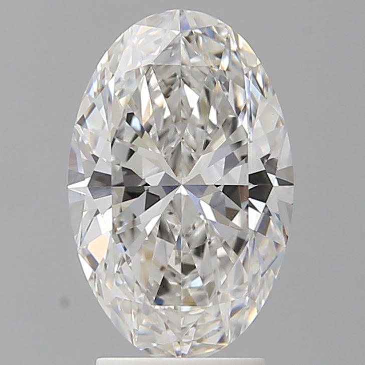 3.10 Carat Oval Shaped, Ideal Cut, F Color, VVS2 Clarity, IGI Certified Lab Grown Diamond