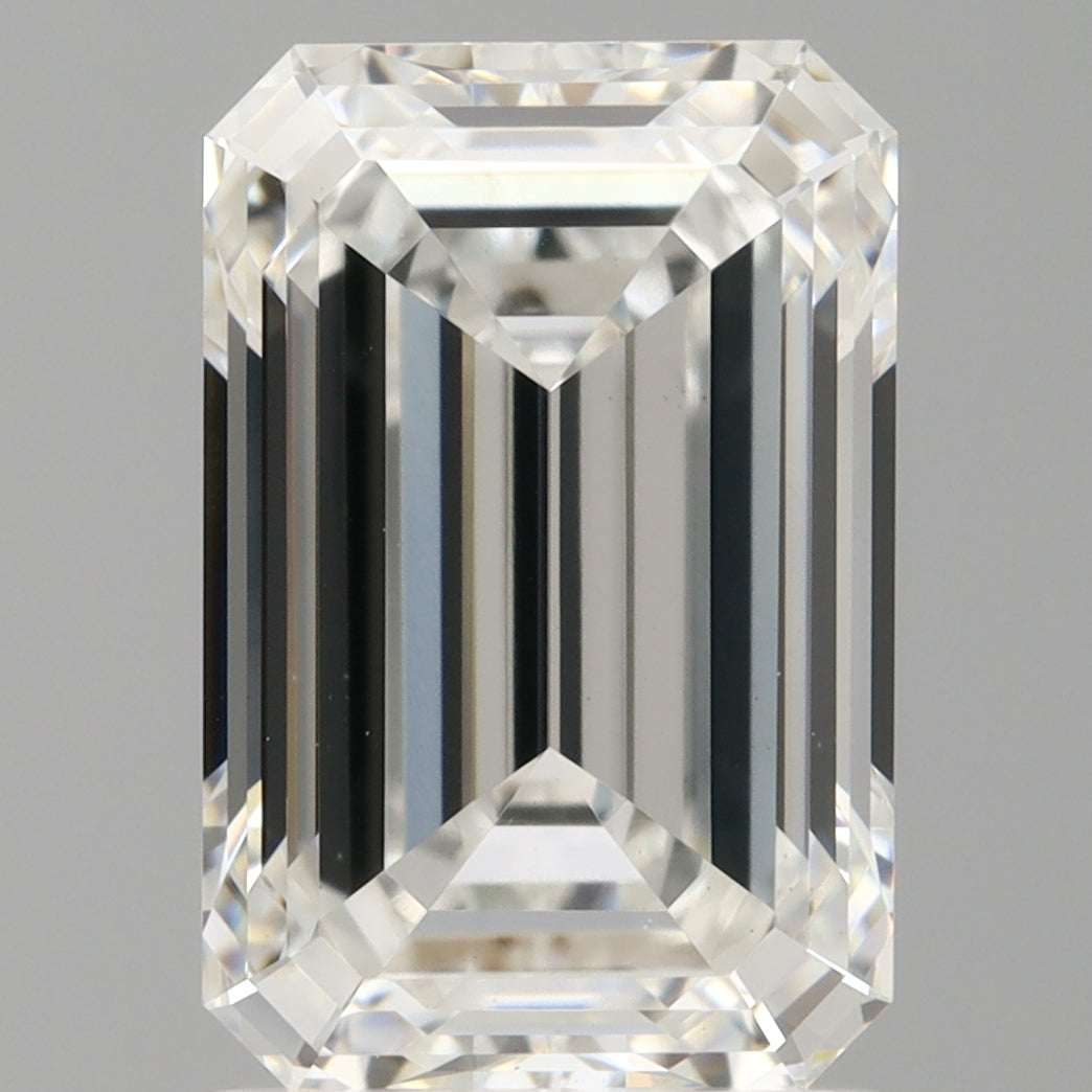 2.06 Carat Emerald Shaped, Ideal Cut, E Color, VS1 Clarity, IGI Certified Lab Grown Diamond