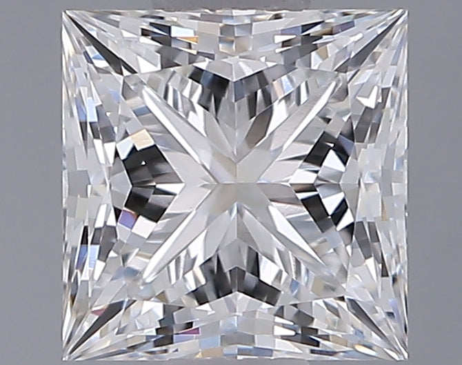 1.02 Carat Princess Shaped, Ideal Cut, D Color, VVS2 Clarity, IGI Certified Lab Grown Diamond