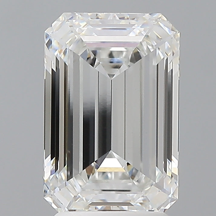 3.06 Carat Emerald Shaped, Ideal Cut, E Color, VVS2 Clarity, IGI Certified Lab Grown Diamond