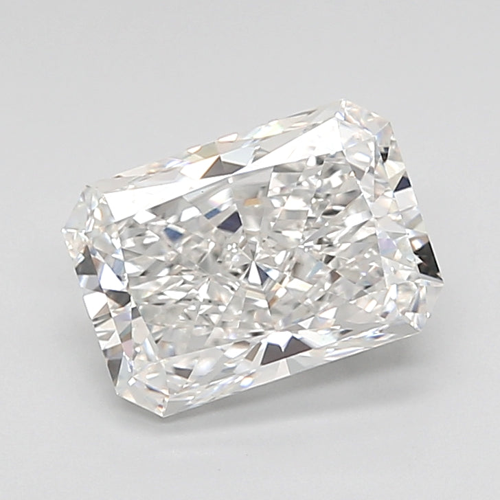 3.03 Carat Radiant Shaped, Ideal Cut, E Color, VVS2 Clarity, IGI Certified Lab Grown Diamond