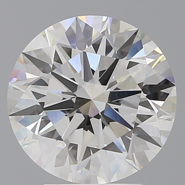 4.05 Carat Round Shaped, Ideal Cut, F Color, VVS2 Clarity, IGI Certified Lab Grown Diamond
