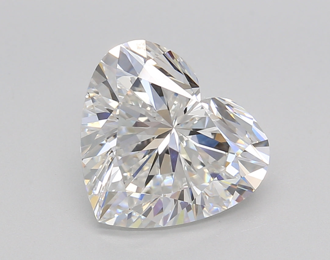 3.02 Carat Heart Shaped, Ideal Cut, F Color, VVS2 Clarity, GIA Certified Lab Grown Diamond