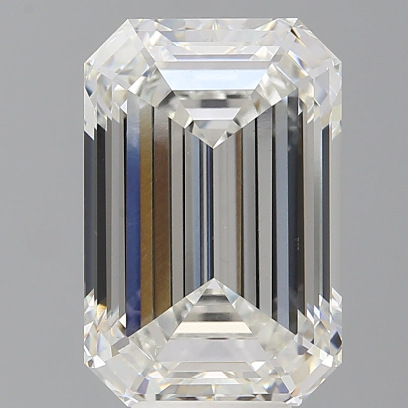 7.56 Carat Emerald Shaped, Ideal Cut, F Color, VS1 Clarity, IGI Certified Lab Grown Diamond