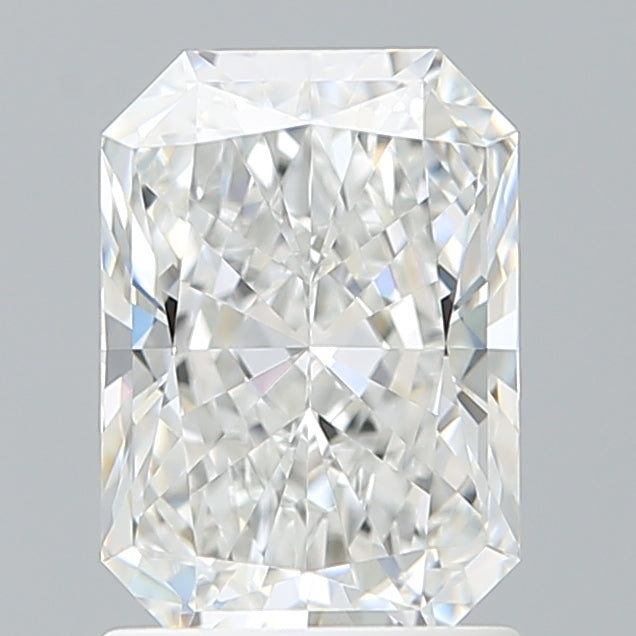 1.57 Carat Radiant Shaped, Ideal Cut, E Color, VVS2 Clarity, IGI Certified Lab Grown Diamond