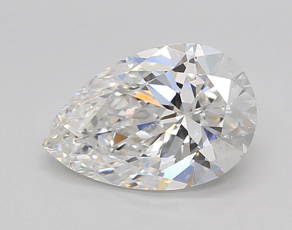 2.01 Carat Pear Shaped, Excellent Cut, E Color, VS1 Clarity, IGI Certified Lab Grown Diamond