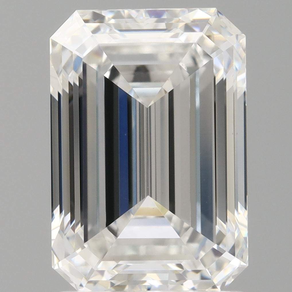 2.04 Carat Emerald Shaped, Ideal Cut, E Color, VVS2 Clarity, IGI Certified Lab Grown Diamond