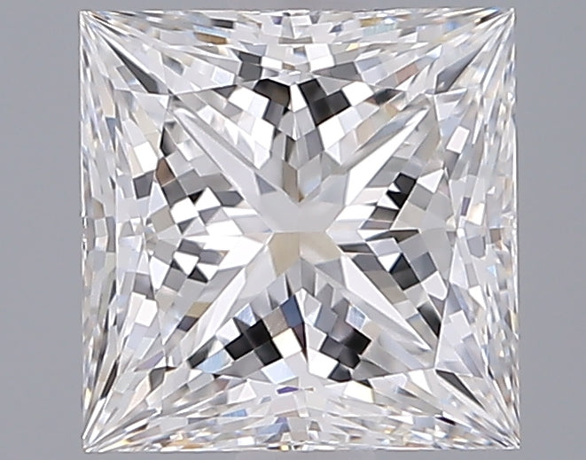 2.07 Carat Princess Shaped, Ideal Cut, E Color, VVS1 Clarity, IGI Certified Lab Grown Diamond