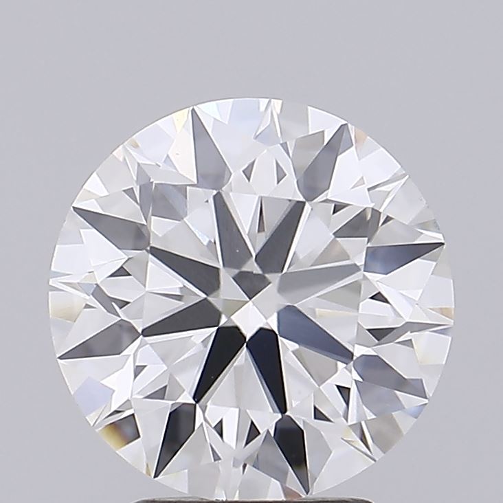 2.06 Carat Round Shaped, Excellent Cut, F Color, VVS2 Clarity, IGI Certified Lab Grown Diamond