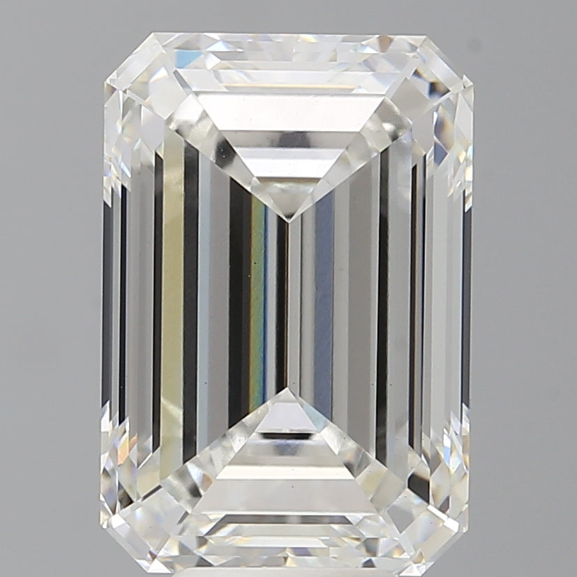 8.03 Carat Emerald Shaped, Ideal Cut, F Color, VS1 Clarity, IGI Certified Lab Grown Diamond